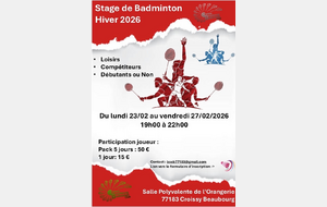 stage badminton adulte