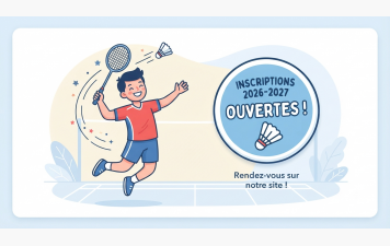 📢 INFO CLUB : Les adhésions 2026-2027 sont ouvertes ! 🏸✨
