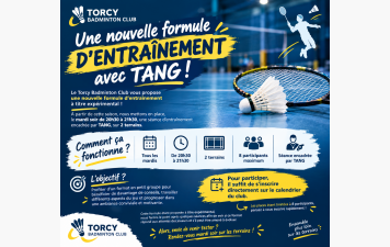 🏸 Une nouvelle formule d’entraînement avec TANG !