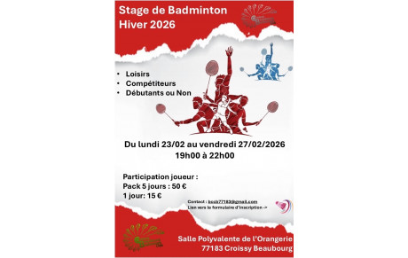 stage badminton adulte